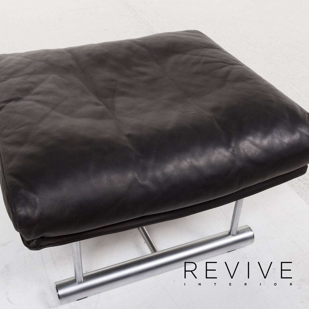 Brühl & Sippold Moule Leather Stool Black #13060