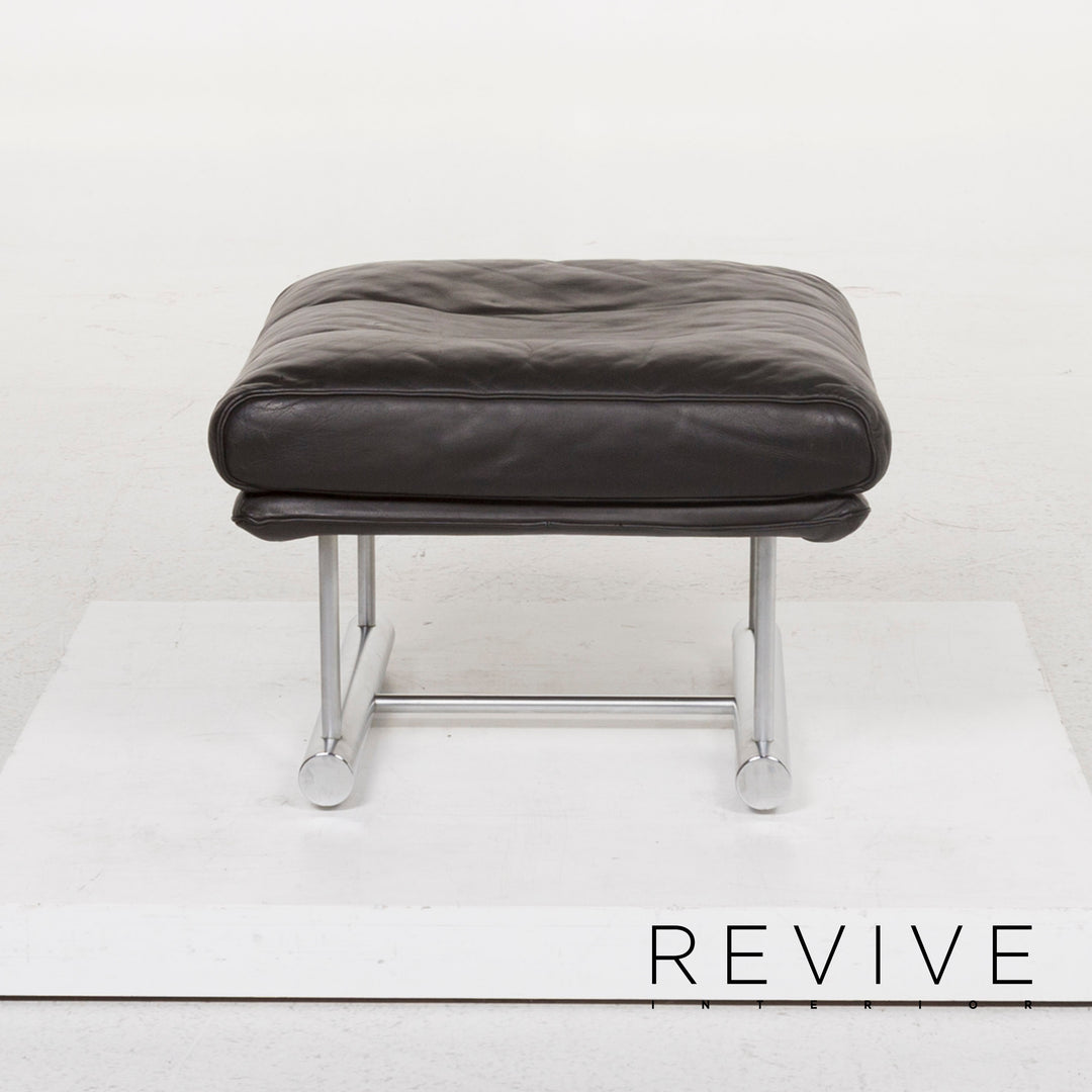 Brühl & Sippold Moule Leather Stool Black #13060