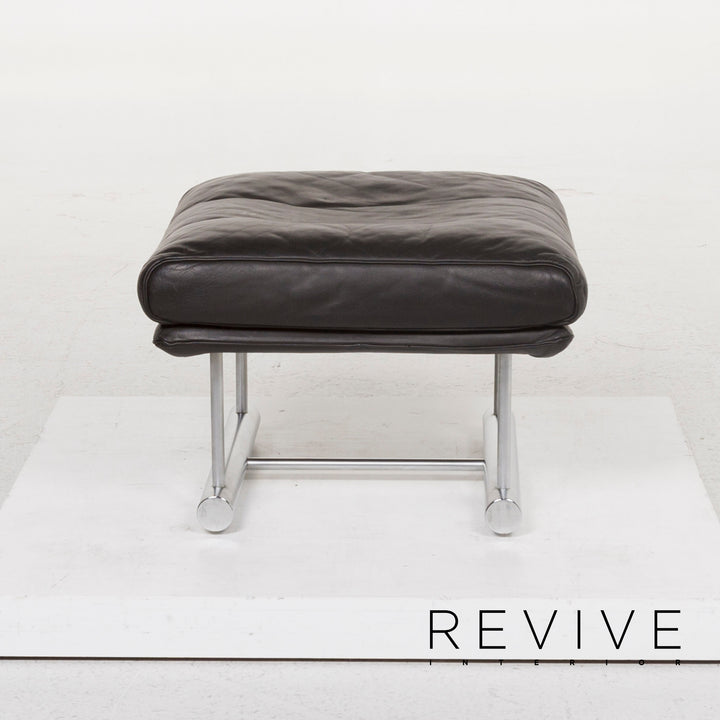 Brühl & Sippold Moule Leather Stool Black #13060