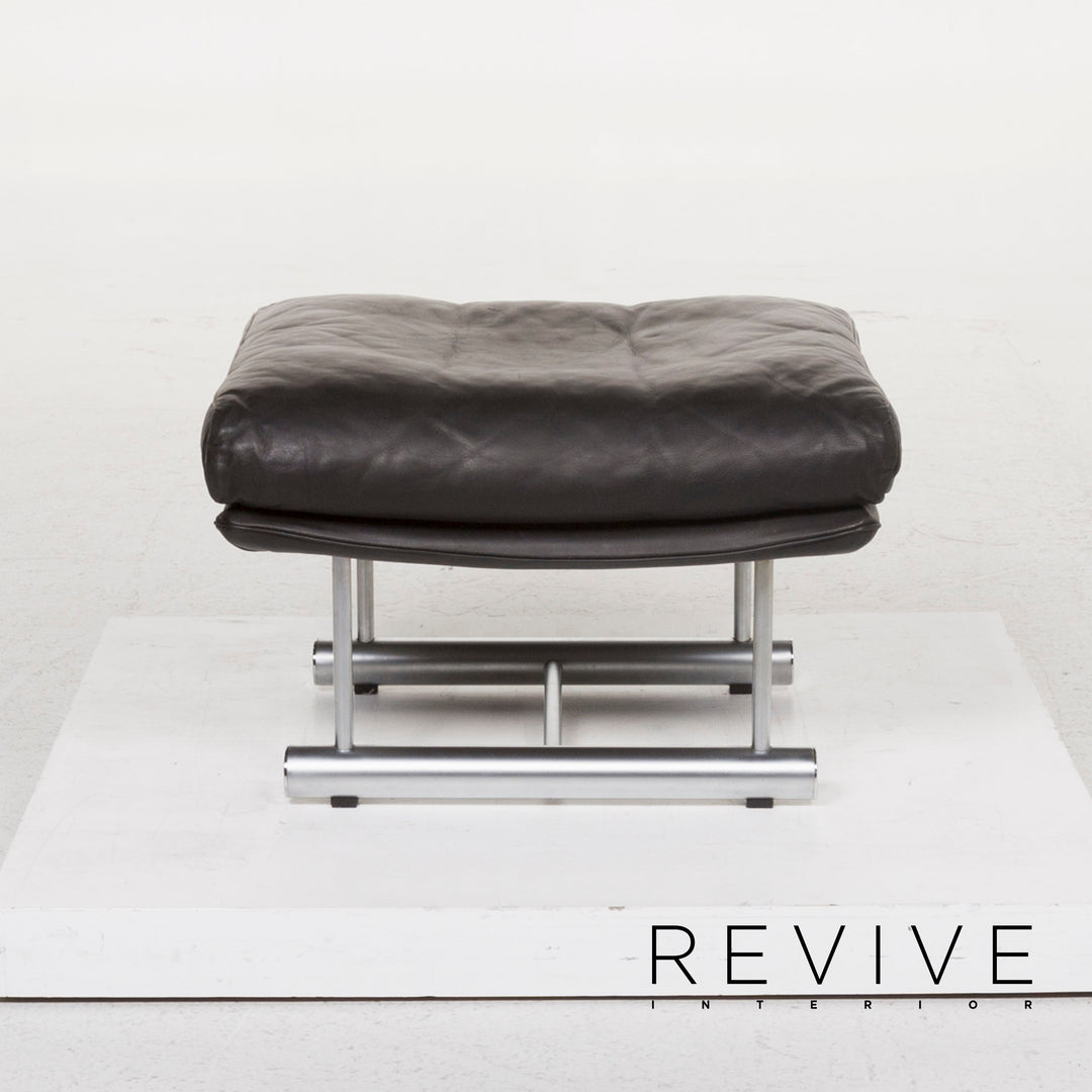 Brühl & Sippold Moule Leather Stool Black #13060