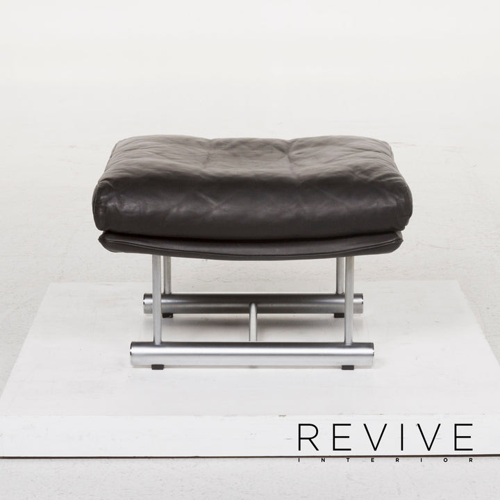 Brühl & Sippold Moule Leather Stool Black #13060