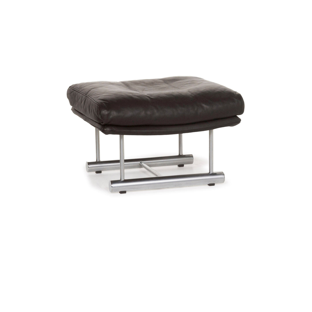 Brühl & Sippold Moule Leather Stool Black #13060