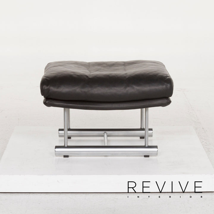 Brühl & Sippold Moule Leather Stool Black #13060