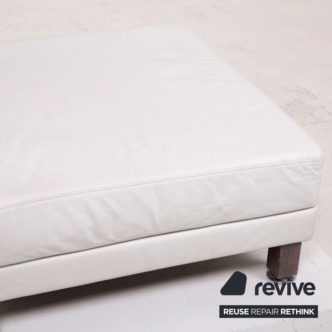 Brühl & Sippold Moule Leder Hocker Weiß #14960