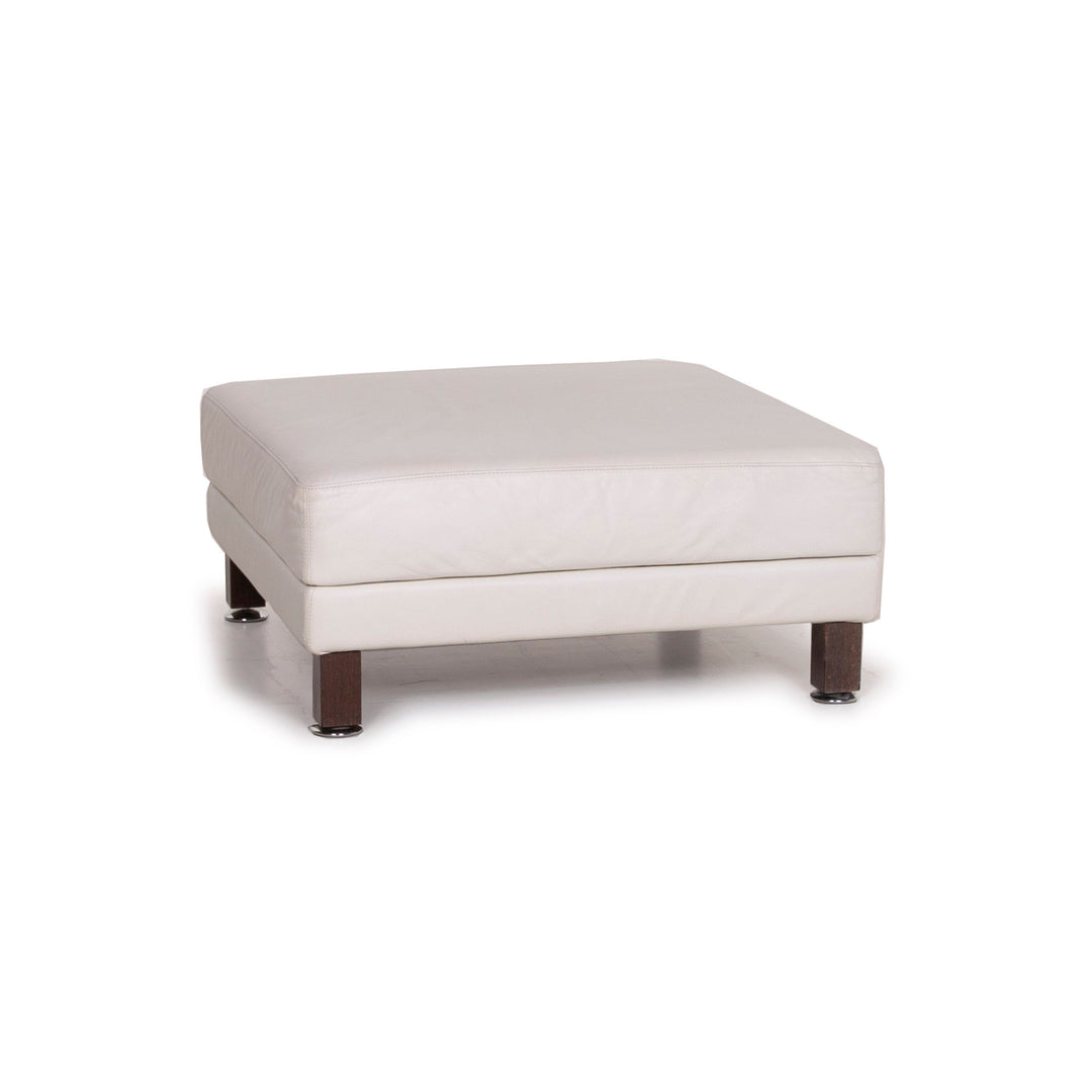 Brühl & Sippold Moule Leder Hocker Weiß #14960