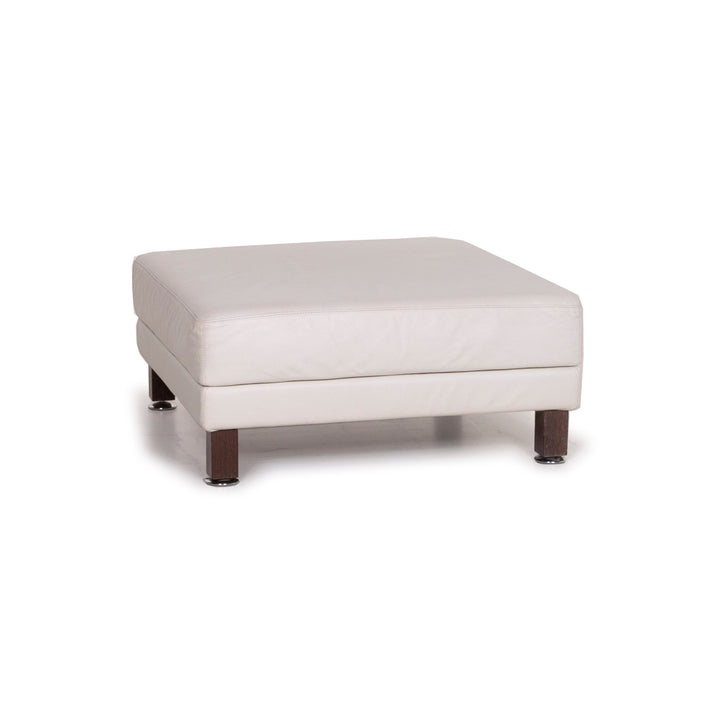 Brühl & Sippold Moule Leder Hocker Weiß #14960