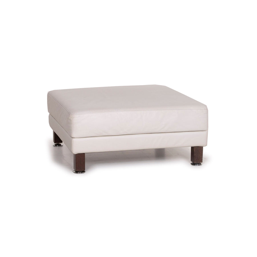 Brühl & Sippold Moule Leder Hocker Weiß #14960