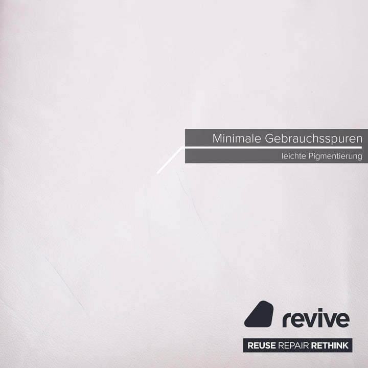 Brühl & Sippold Moule Leder Hocker Weiß #14960