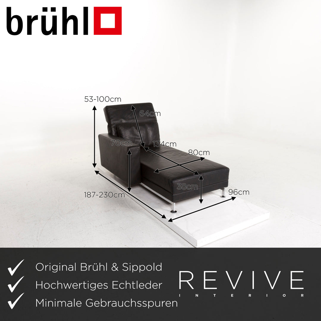 Brühl & Sippold Moule Leder Liege Schwarz Funktion Relaxfunktion #12901