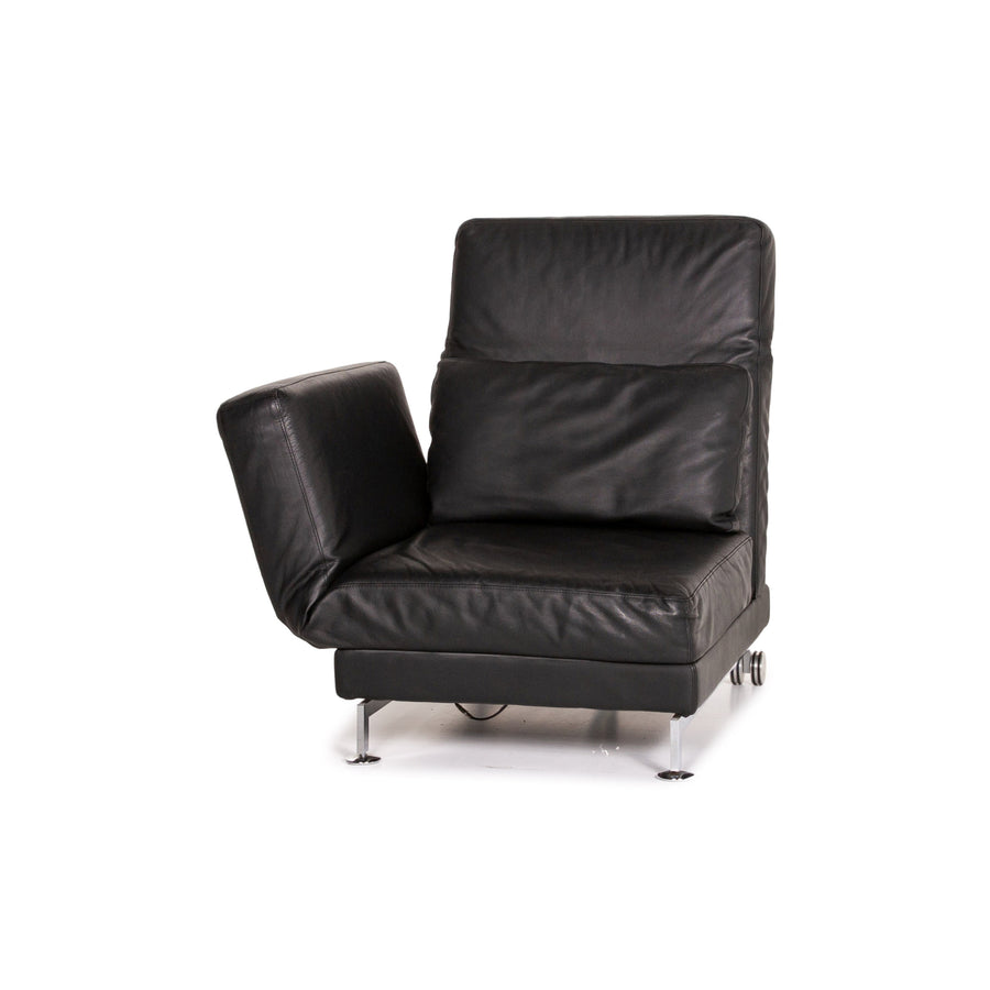 Brühl & Sippold Moule chaise longue en cuir noir fonction relaxation fonction sommeil #14278
