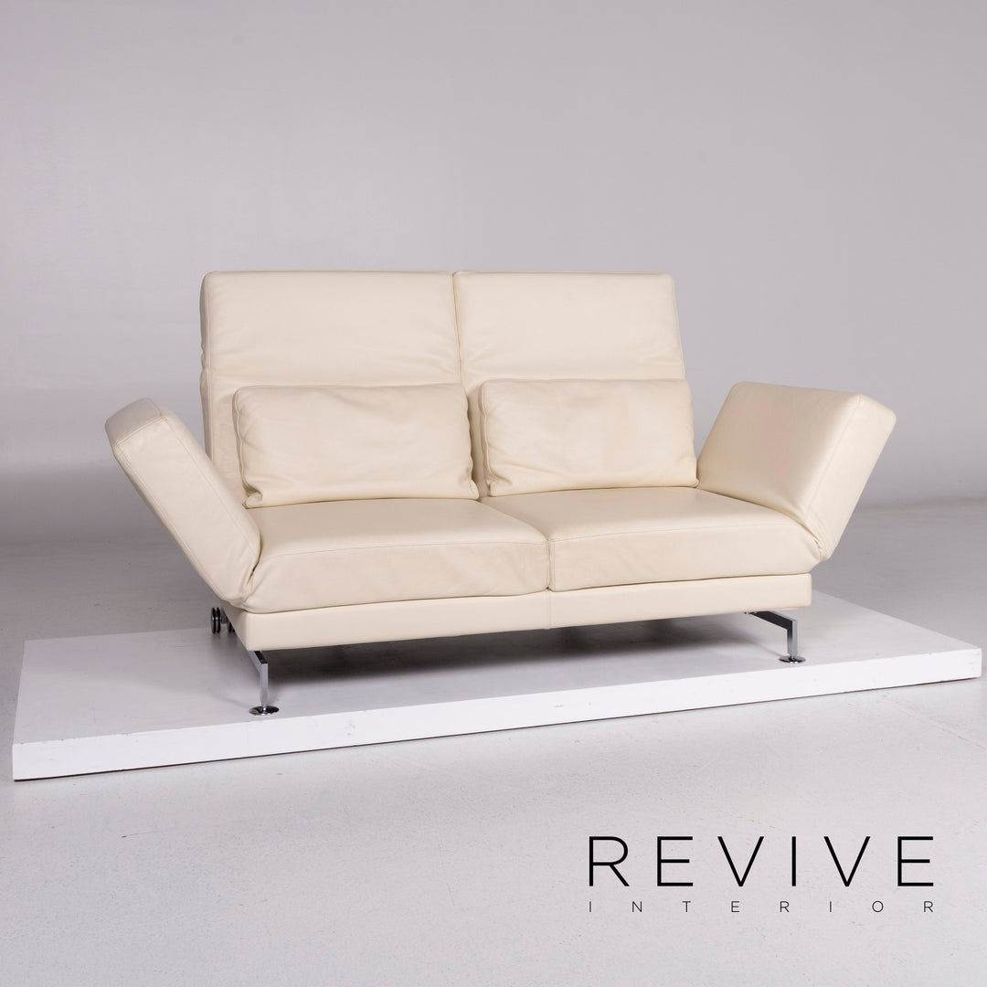 Brühl Moule Leder Schlafsofa Creme Sofa Relafunktion Funktion Couch #10769