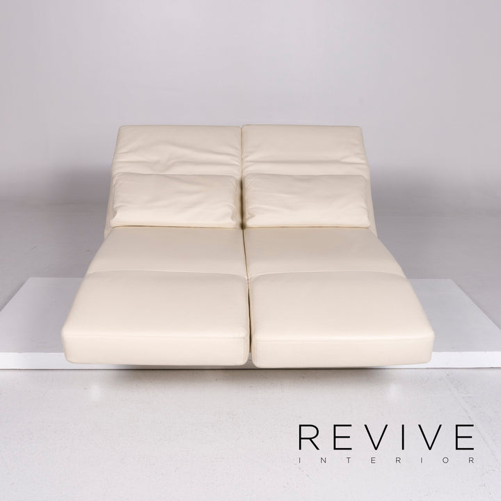 Brühl Moule Leder Schlafsofa Creme Sofa Relafunktion Funktion Couch #10769