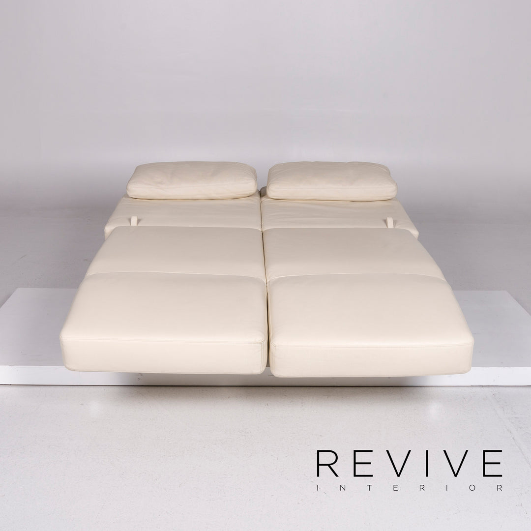 Brühl Moule Leder Schlafsofa Creme Sofa Relafunktion Funktion Couch #10769