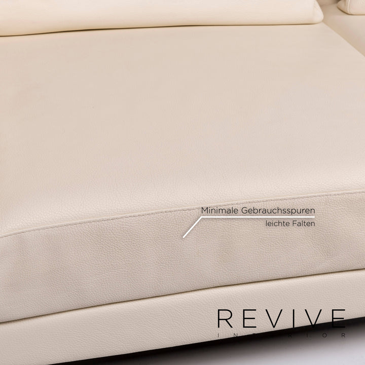 Brühl Moule Leder Schlafsofa Creme Sofa Relafunktion Funktion Couch #10769