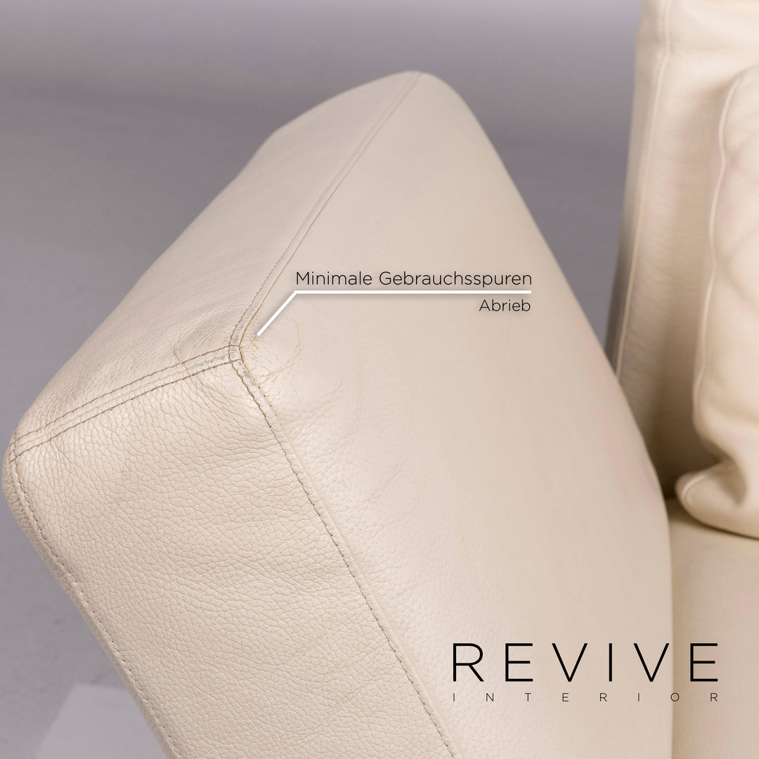 Brühl Moule Leder Schlafsofa Creme Sofa Relafunktion Funktion Couch #10769