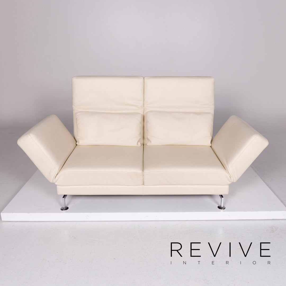 Brühl Moule Leder Schlafsofa Creme Sofa Relafunktion Funktion Couch #10769