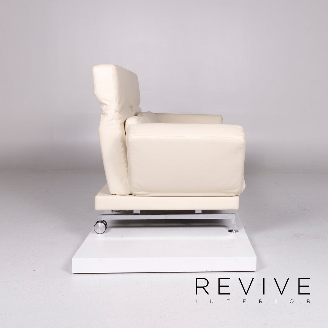 Brühl Moule Leder Schlafsofa Creme Sofa Relafunktion Funktion Couch #10769