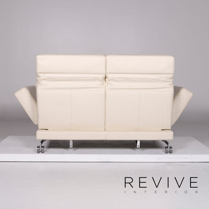 Brühl Moule Leder Schlafsofa Creme Sofa Relafunktion Funktion Couch #10769