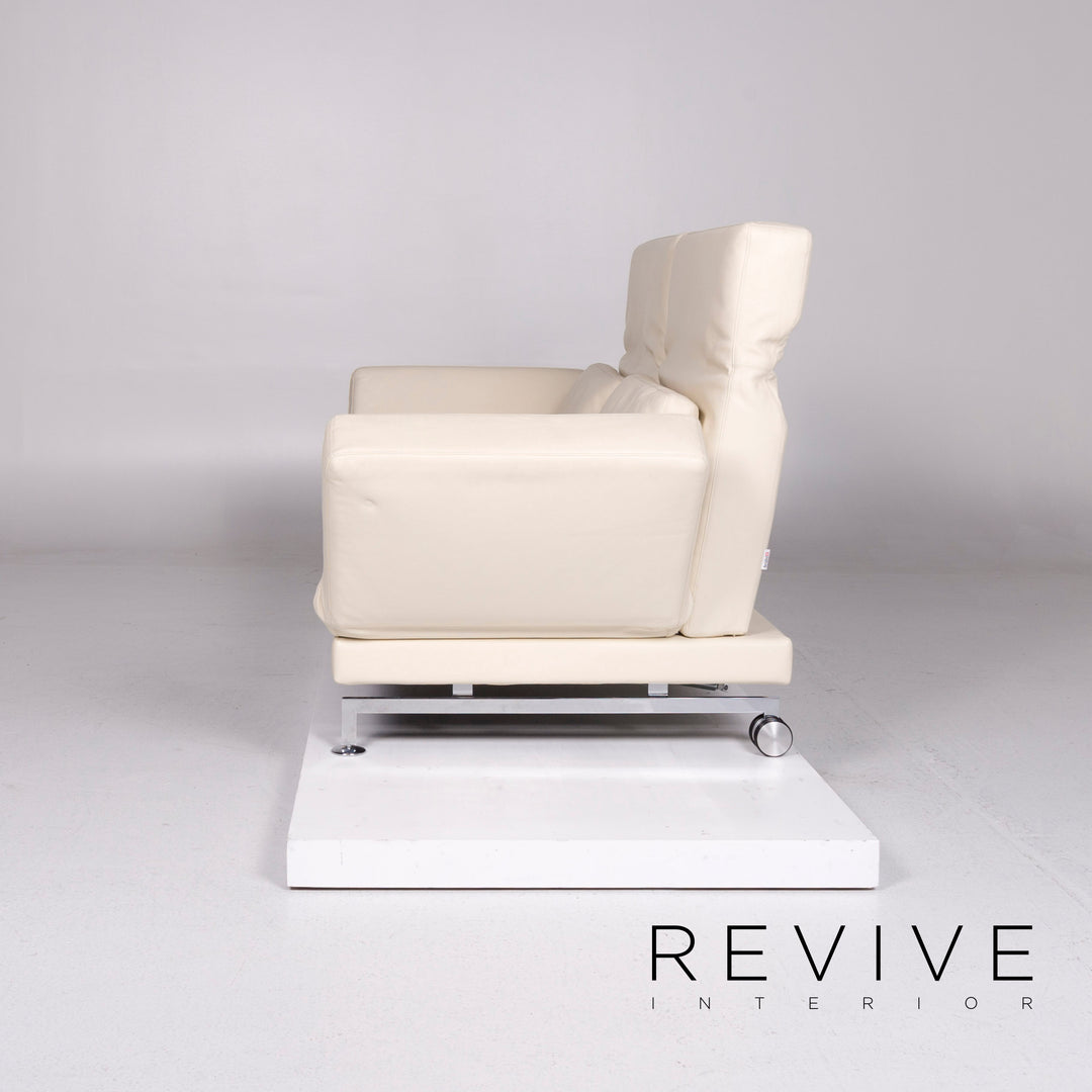 Brühl Moule Leder Schlafsofa Creme Sofa Relafunktion Funktion Couch #10769