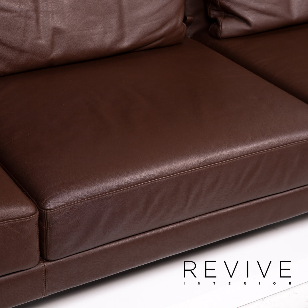Brühl & Sippold Moule Leder Sofa Braun Dreisitzer Funktion Relaxfunktion Couch #14205