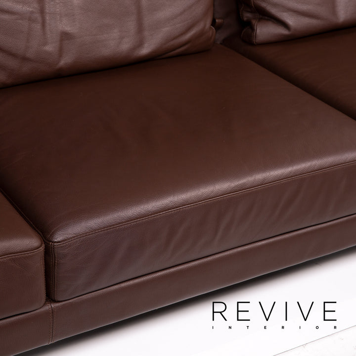 Brühl & Sippold Moule Leder Sofa Braun Dreisitzer Funktion Relaxfunktion Couch #14205