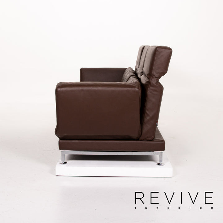 Brühl & Sippold Moule Leder Sofa Braun Dreisitzer Funktion Relaxfunktion Couch #14205