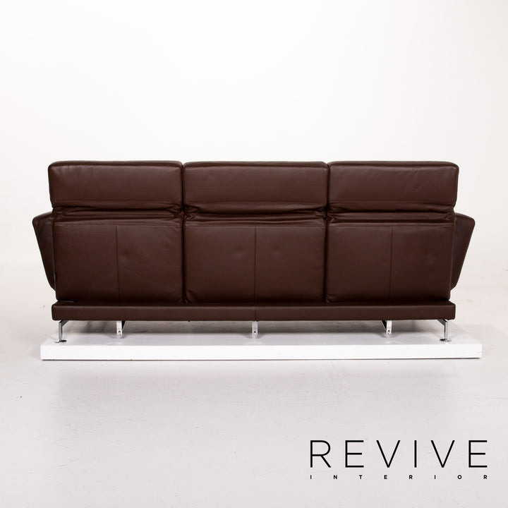 Brühl & Sippold Moule Leder Sofa Braun Dreisitzer Funktion Relaxfunktion Couch #14205