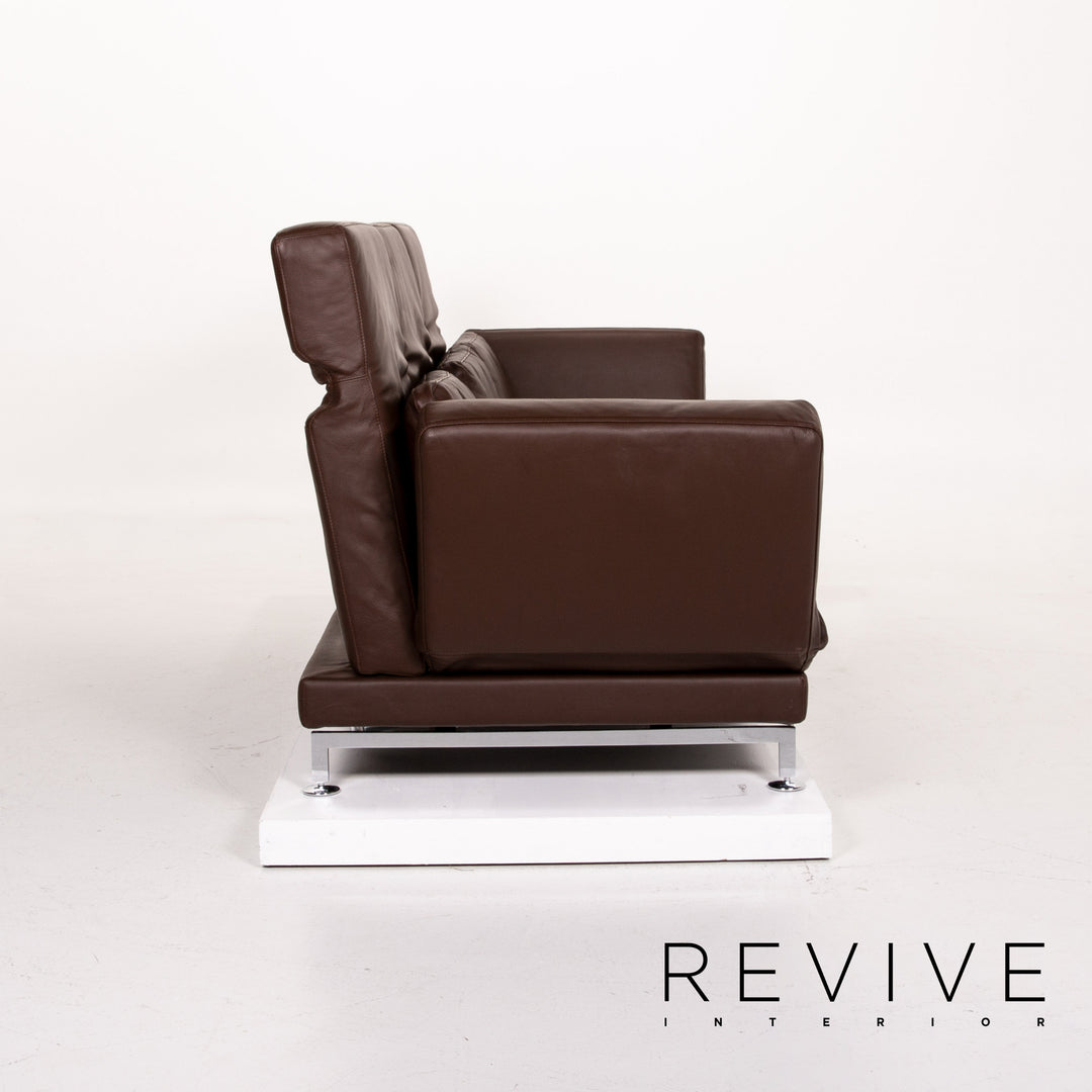 Brühl & Sippold Moule Leder Sofa Braun Dreisitzer Funktion Relaxfunktion Couch #14205