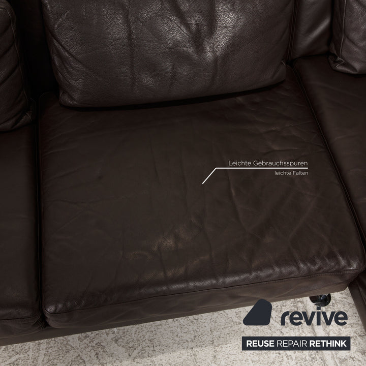 Brühl Moule Leder Sofa Braun Ecksofa Couch Funktion Relaxfunktion