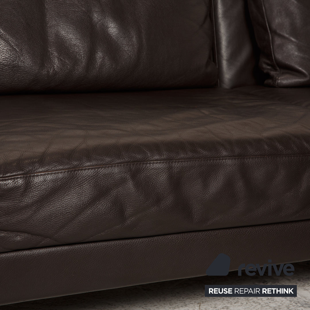 Brühl Moule Leder Sofa Braun Ecksofa Couch Funktion Relaxfunktion