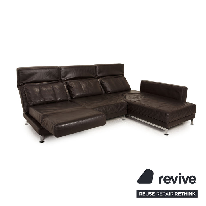 Brühl Moule Leder Sofa Braun Ecksofa Couch Funktion Relaxfunktion