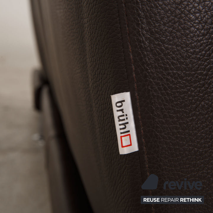 Brühl Moule Leder Sofa Braun Ecksofa Couch Funktion Relaxfunktion