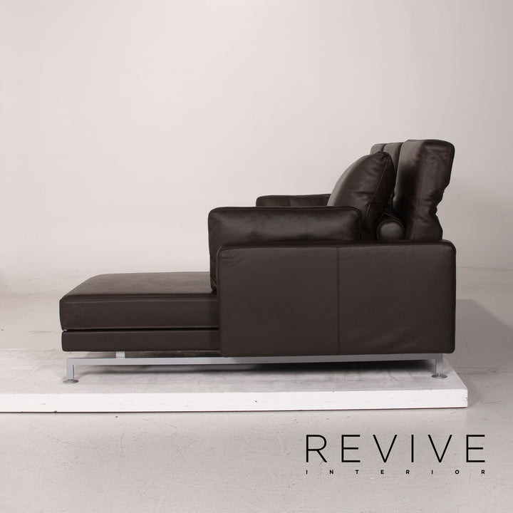 Brühl Moule Leder Sofa Braun Ecksofa Dunkelbraun inkl. Hocker Funktion #14934