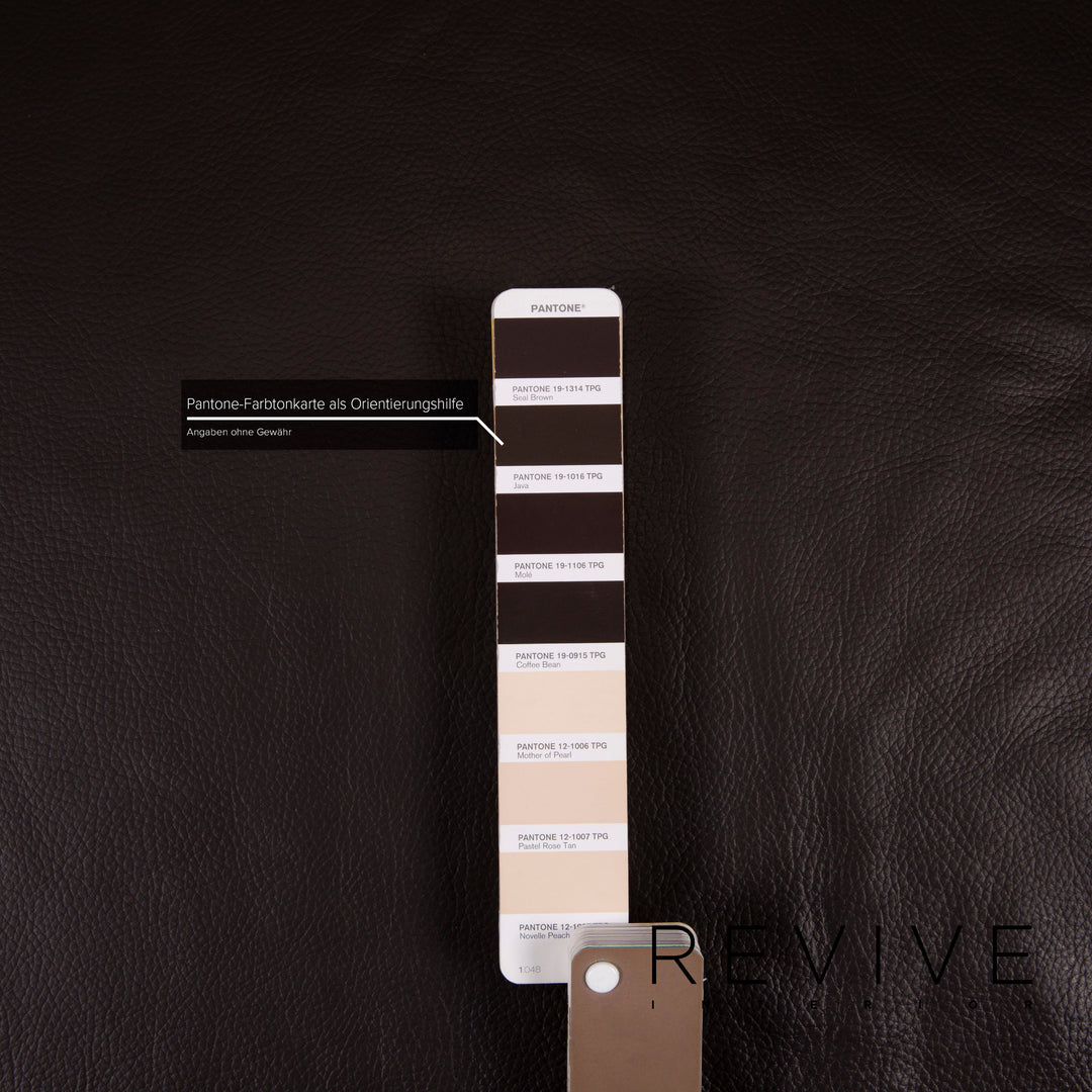 Brühl Moule Leder Sofa Braun Ecksofa Dunkelbraun inkl. Hocker Funktion #14934