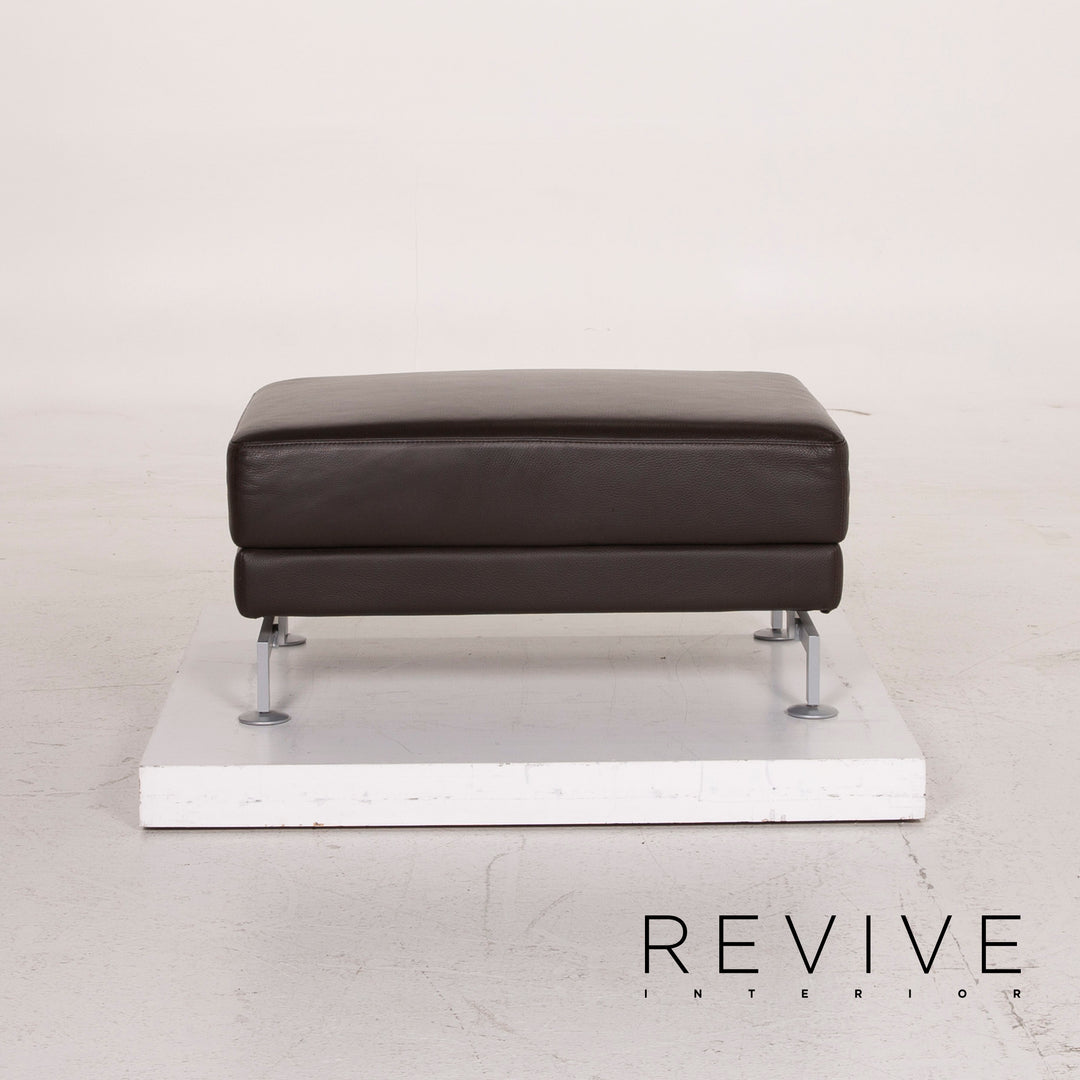 Brühl Moule Leder Sofa Braun Ecksofa Dunkelbraun inkl. Hocker Funktion #14934