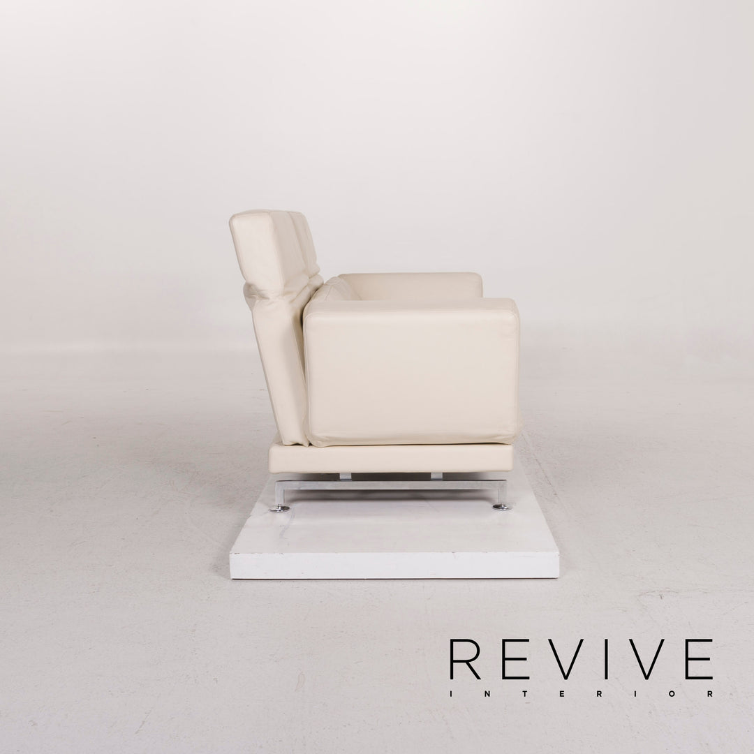 Brühl & Sippold Moule Leder Sofa Creme Zweisitzer #12344