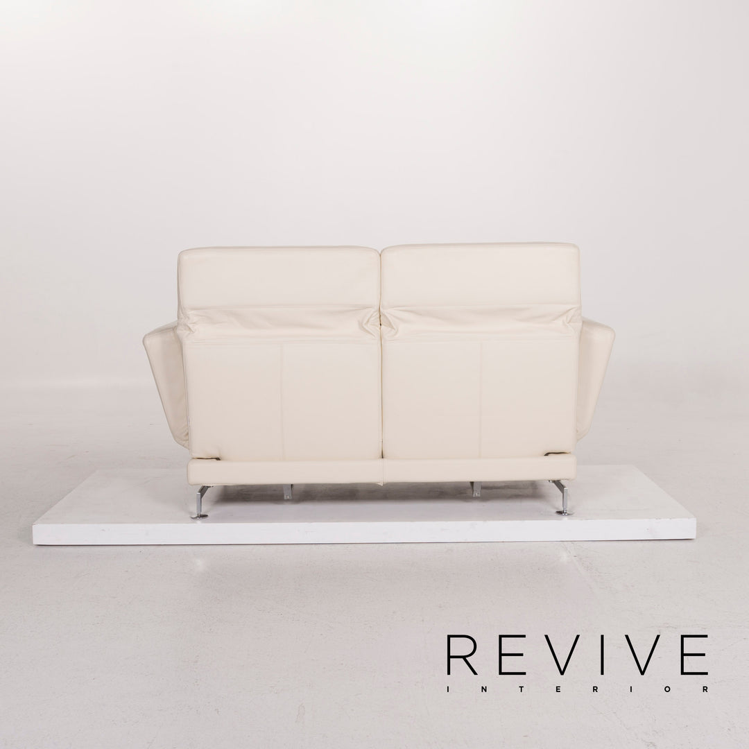 Brühl & Sippold Moule Leder Sofa Creme Zweisitzer #12344