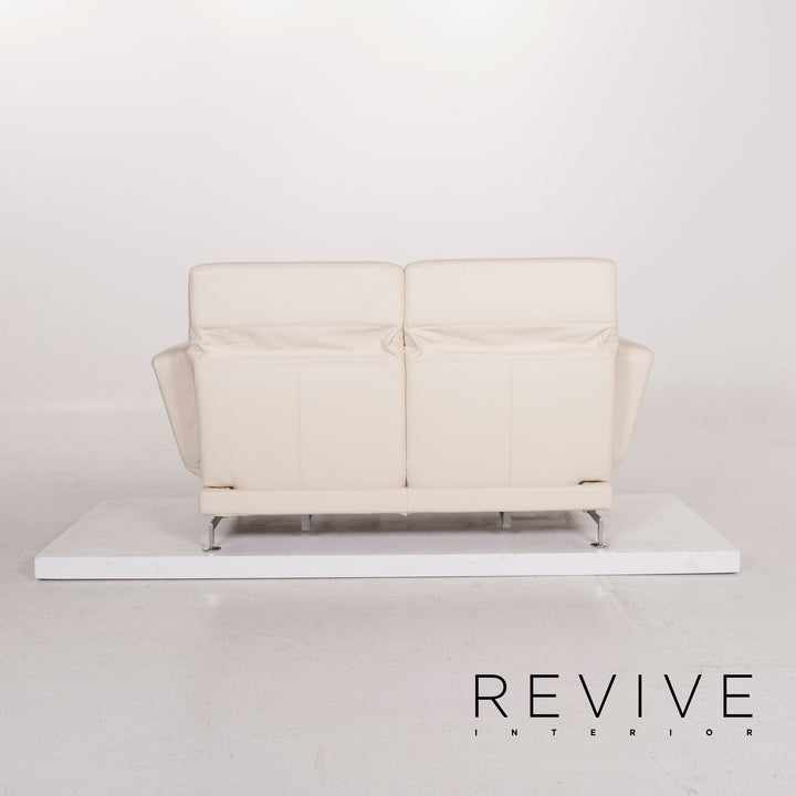 Brühl & Sippold Moule Leder Sofa Creme Zweisitzer #12344