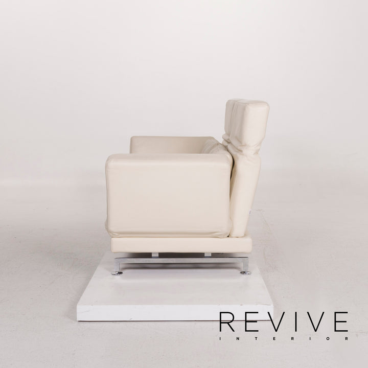 Brühl & Sippold Moule Leder Sofa Creme Zweisitzer #12344