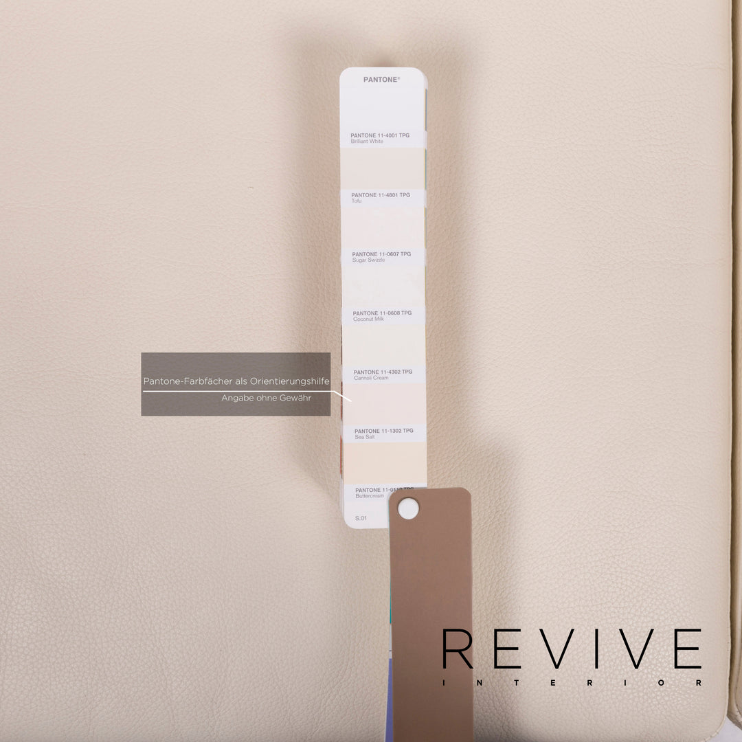 Brühl & Sippold Moule Leder Sofa Creme Zweisitzer #12344