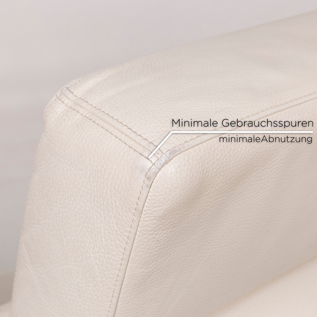 Brühl & Sippold Moule Leder Sofa Creme Zweisitzer #12344