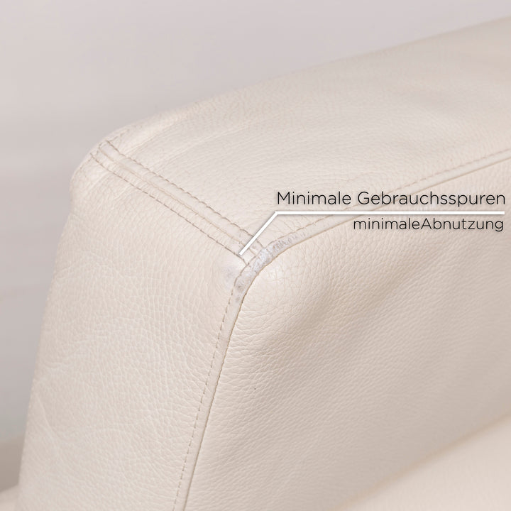 Brühl & Sippold Moule Leder Sofa Creme Zweisitzer #12344