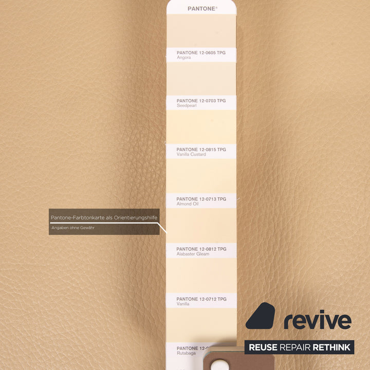 Brühl Moule Leder Sofa Creme Zweisitzer Funktion Relaxfunktion Couch