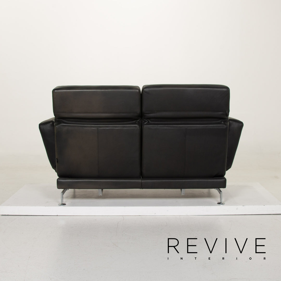 Brühl & Sippold Moule Leder Sofa Dunkelgrün Zweisitzer Relaxfunktion #14768