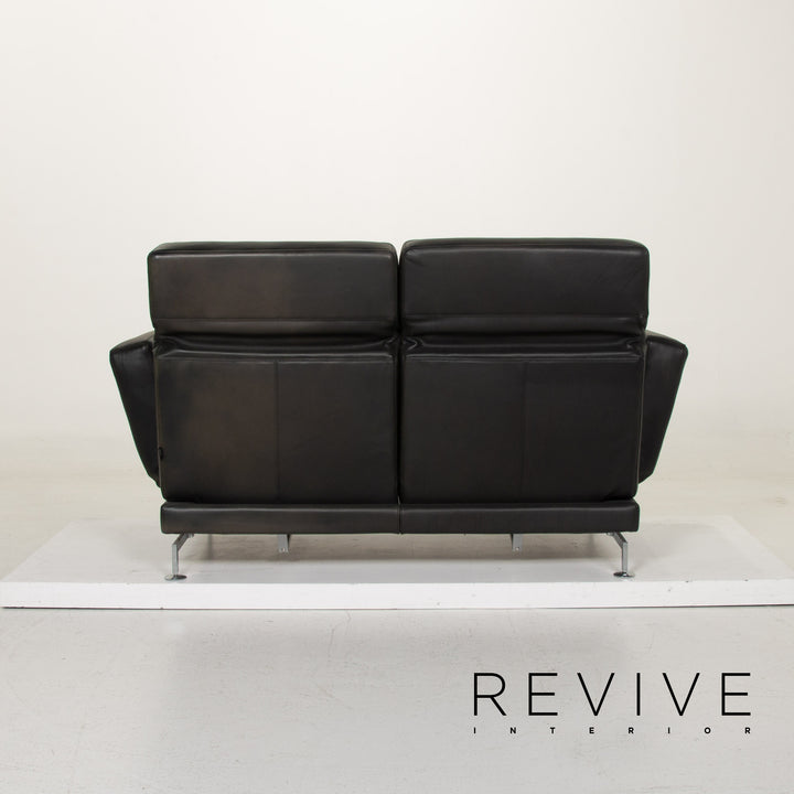 Brühl & Sippold Moule Leder Sofa Dunkelgrün Zweisitzer Relaxfunktion #14768