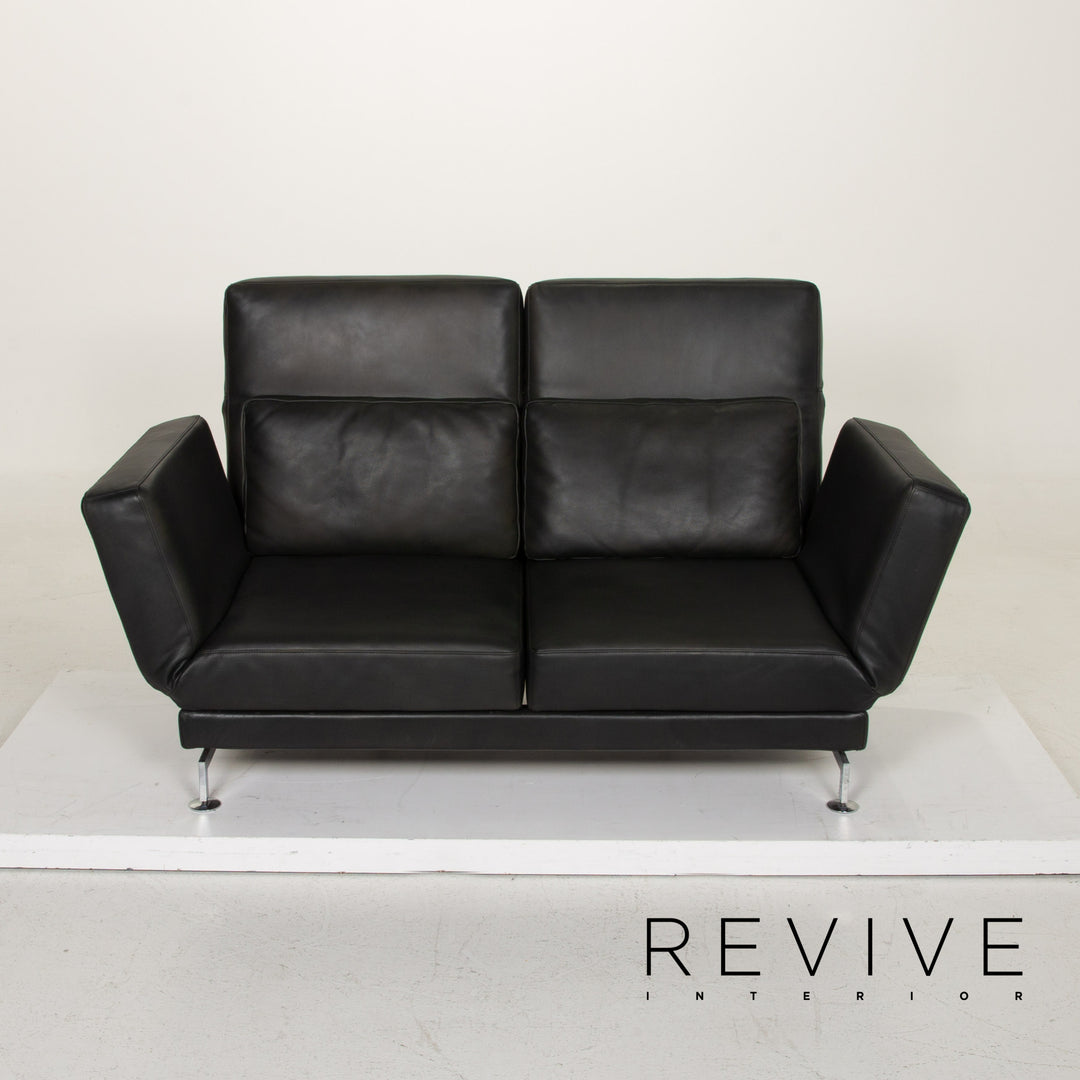 Brühl & Sippold Moule Leder Sofa Dunkelgrün Zweisitzer Relaxfunktion #14768