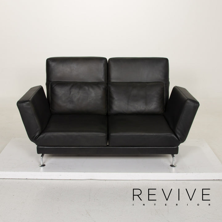 Brühl & Sippold Moule Leder Sofa Dunkelgrün Zweisitzer Relaxfunktion #14768