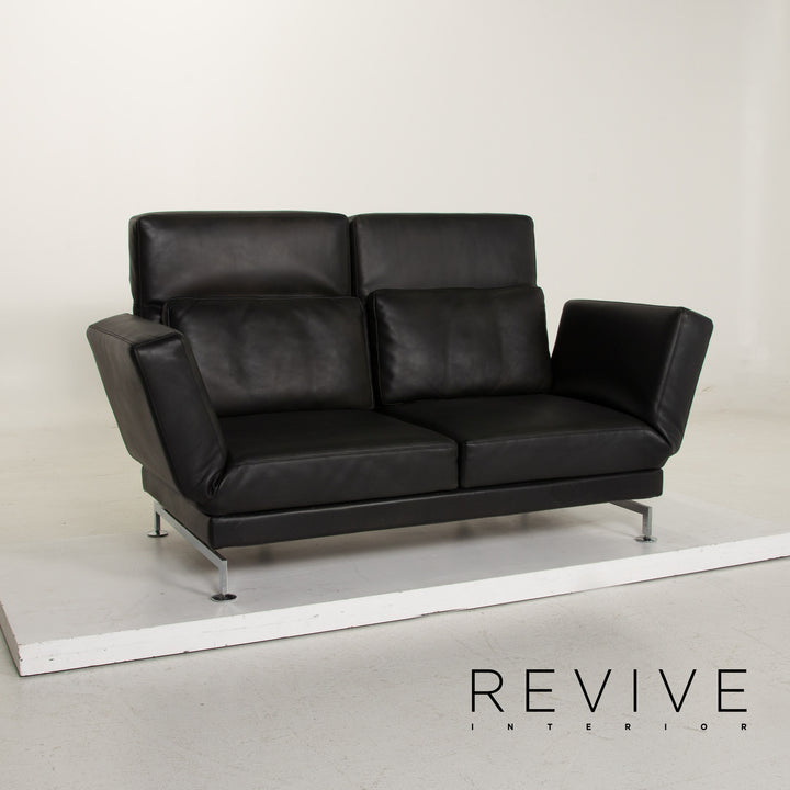 Brühl & Sippold Moule Leder Sofa Dunkelgrün Zweisitzer Relaxfunktion #14768