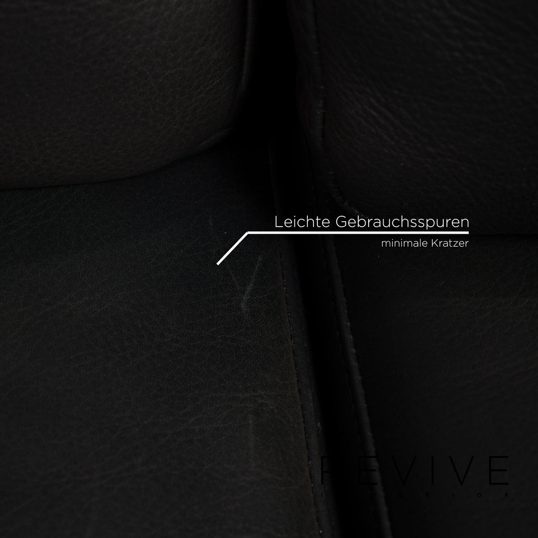 Brühl & Sippold Moule Leder Sofa Dunkelgrün Zweisitzer Relaxfunktion #14768