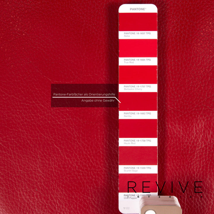 Brühl & Sippold Moule Leder Sofa Rot Zweisitzer Funktion Schlafsofa Schlaffunktion Relaxfunktion #14368